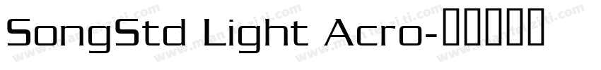 SongStd Light Acro字体转换
